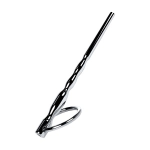 Уретральный плаг TOYFA Metal Елочка, с кольцом на основании, Метал, Серебристный, 10,5 см (иной угол)