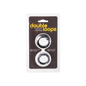 Набор колец эрекционных Seven Creations, силикон, черный (иной угол)