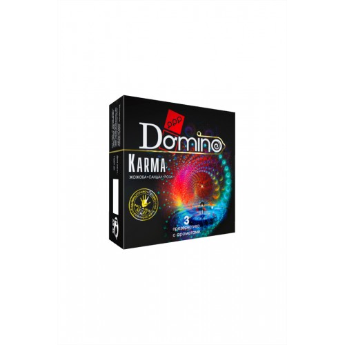 Презервативы Luxe DOMINO PREMIUM Karma, роза, жожоба и сандал,  3 шт. в упаковке