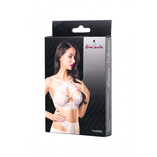 Бралетт кружевной удлиненный Erolanta, белый (50-52)