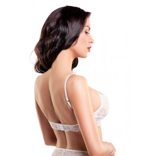 Бралетт кружевной удлиненный Erolanta, белый (50-52)