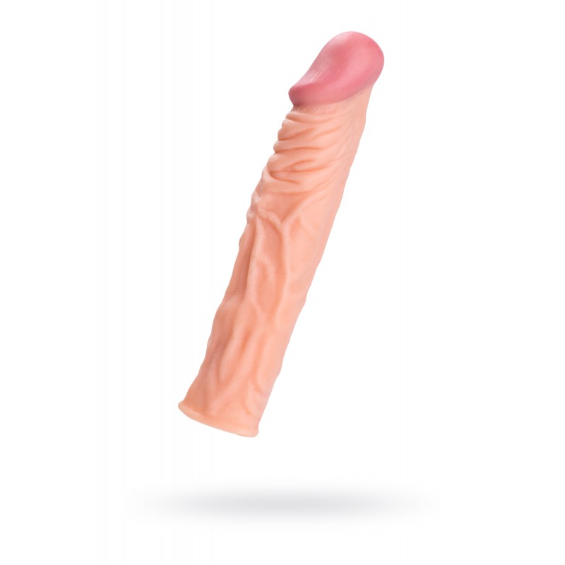 Насадка реалистичная с ярко выраженной головкой и рельефным стволом, 19 см