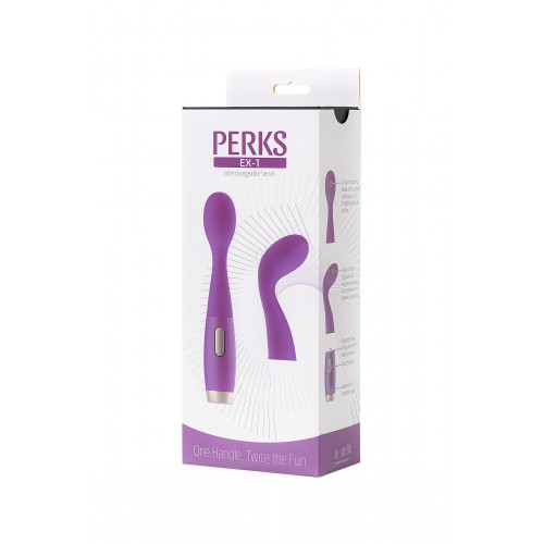 Нереалистичный вибратор Le Stelle PERKS SERIES EX-1, Силикон, Фиолетовый, 17 см