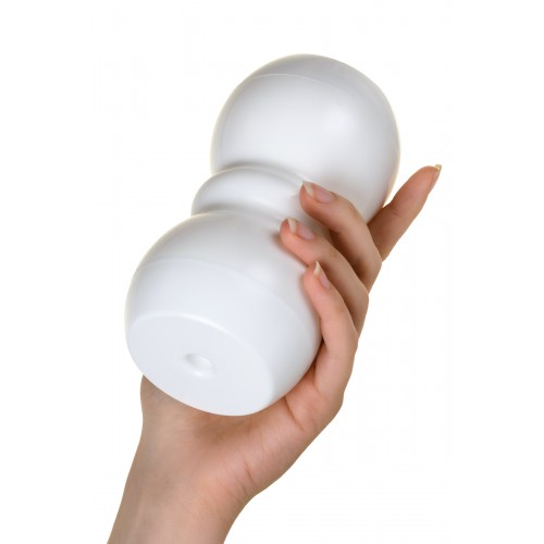 Мастурбатор нереалистичный, Smart Doubble, MensMax, TPE, желтый, 14,5 см