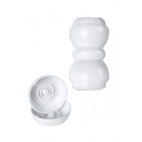 Мастурбатор нереалистичный, Smart Doubble, MensMax, TPE, желтый, 14,5 см