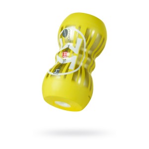 Мастурбатор нереалистичный, Smart Doubble, MensMax, TPE, желтый, 14,5 см