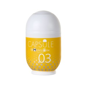 Мастурбатор нереалистичный, CAPSULE 03, Kanoko, MensMax, TPE, Желтый, 8 см Мастурбатор нереалистичный, CAPSULE 03, Kanoko, MensMax, TPE, Желтый, 8 см (иной угол)