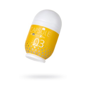 Мастурбатор нереалистичный, CAPSULE 03, Kanoko, MensMax, TPE, Желтый, 8 см