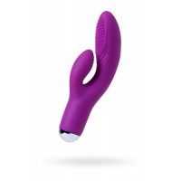 Вибратор-ротатор с ресничками для двойной стимуляции JOS Anita, силикон, фиолетовый, 18 см