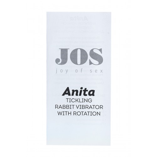 Вибратор-ротатор с ресничками для двойной стимуляции JOS Anita, силикон, фиолетовый, 18 см