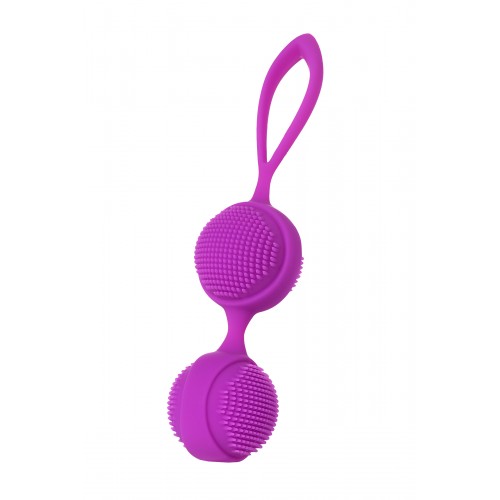 Вагинальные шарики с ресничками JOS NUBY, силикон, фиолетовый, 3,8 см