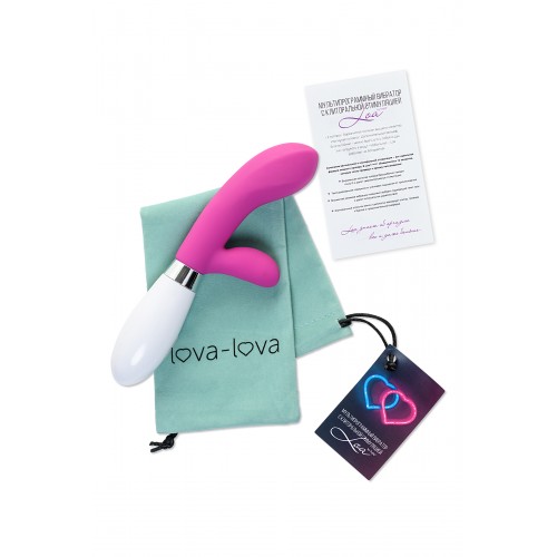 Вибратор с клиторальным стимулятором lova-lova  Loa, Силикон, Розовый, 20,4 см