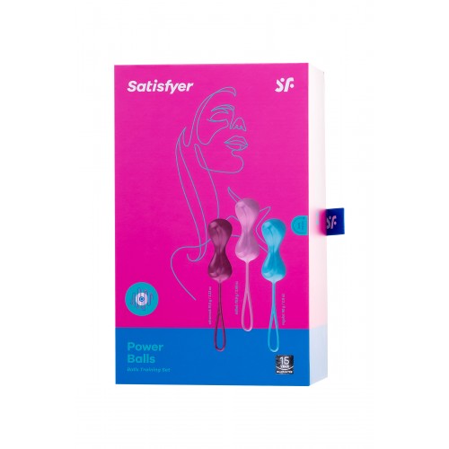 Набор вагинальных шариков Satisfyer Balls C02 Double, Силикон, Ассорти, Ø 3,2 см