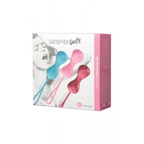 Набор вагинальных шариков Satisfyer Balls C02 Double, Силикон, Ассорти, Ø 3,2 см