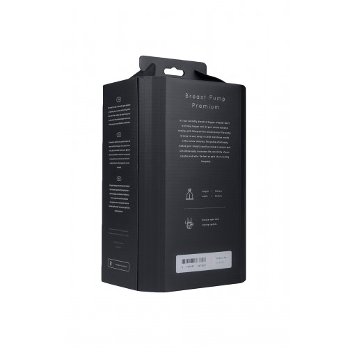 Помпа для груди SAIZ Premium - Small, силикон+ABS пластик, чёрный, 60 см