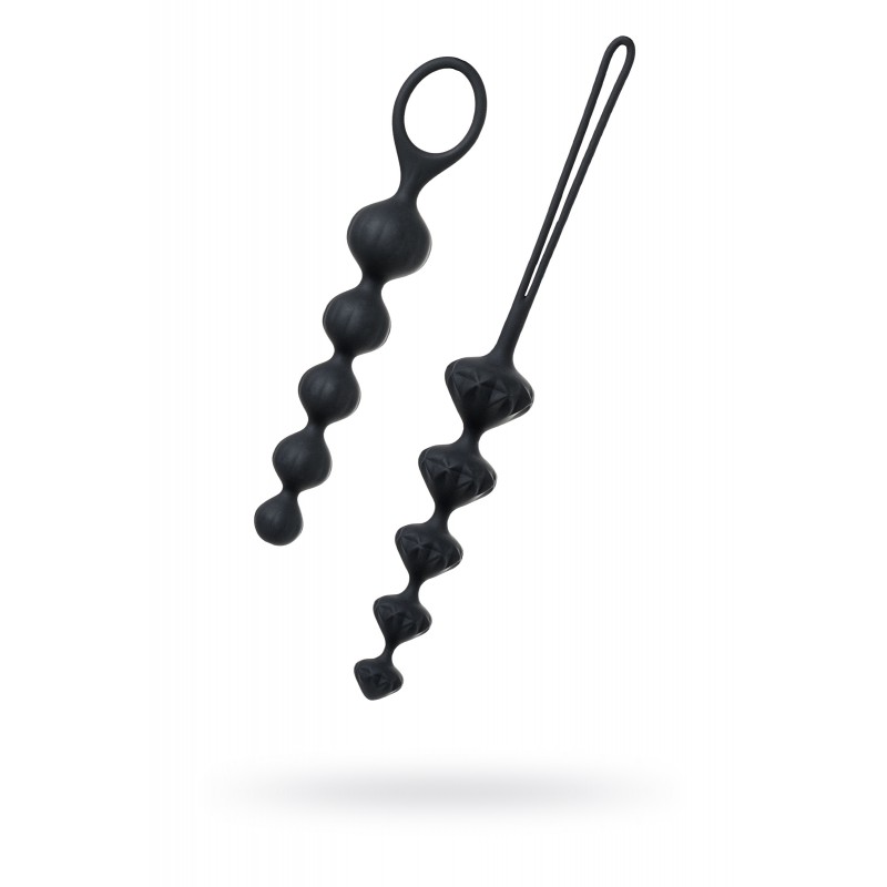 Набор анальных цепочек Satisfyer Beads, силикон, черный