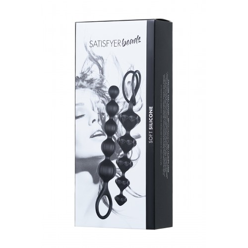 Набор анальных цепочек Satisfyer Beads, силикон, черный