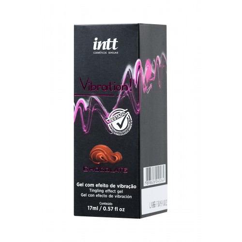 Жидкий массажный гель INTT VIBRATION Chocolate с эффектом вибрации и ароматом шоколада, 17 мл