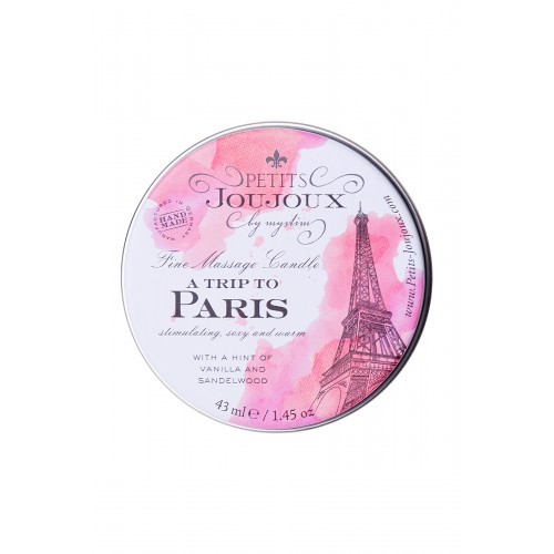 Массажная свеча Petits JouJoux Mini Paris с ароматом ванили и сандалового дерева, 43 мл