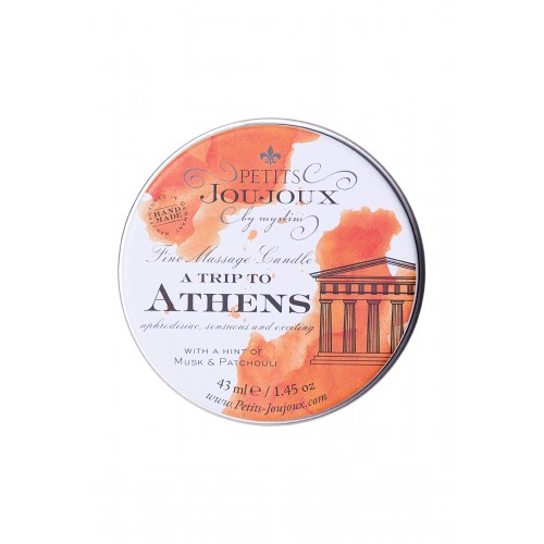Массажная свеча Petits JouJoux Mini Athens с ароматом мускуса и пачули, 43 мл