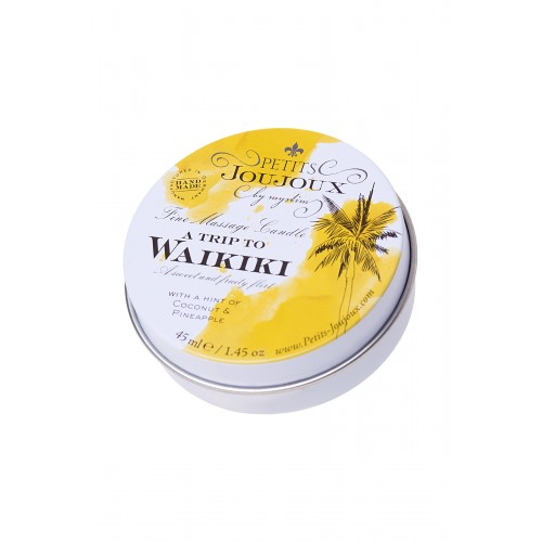 Массажная свеча Petits JouJoux Mini Waikiki beach с ароматом Пина колады, 43 мл
