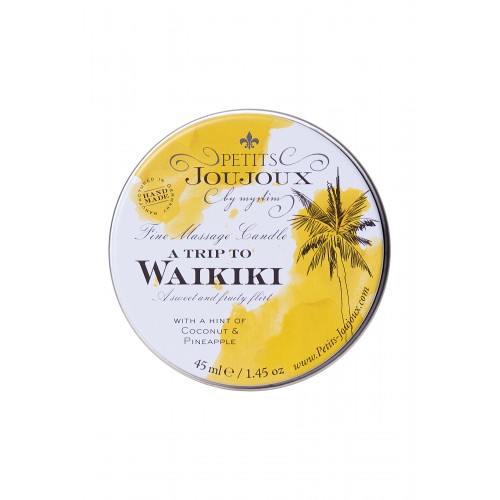Массажная свеча Petits JouJoux Mini Waikiki beach с ароматом Пина колады, 43 мл