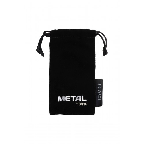 Анальный страз Metal by TOYFA, металл, золотистый, с кристаллом цвета рубин, 7,5 см, Ø 2,9 см, 75 г