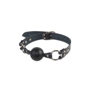 Кляп Sitabella чёрный,кожа Кляп Sitabella чёрный,кожа (иной угол)