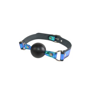 Кляп Sitabella синий,кожа (иной угол)