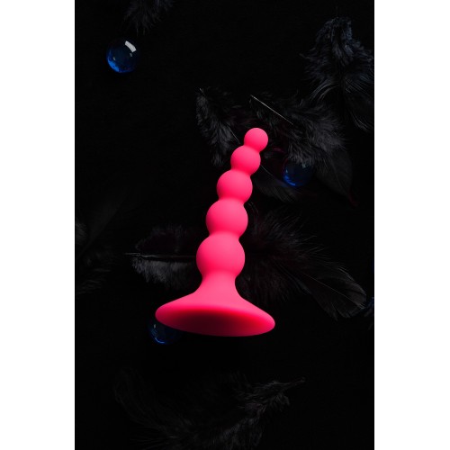 Анальная втулка POPO Pleasure by TOYFA «Шарики», силикон, розовая, 10 см, Ø 2,5 см
