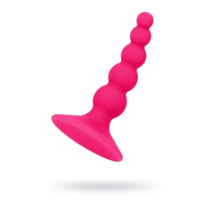 Анальная втулка POPO Pleasure by TOYFA «Шарики», силикон, розовая, 10 см, Ø 2,5 см