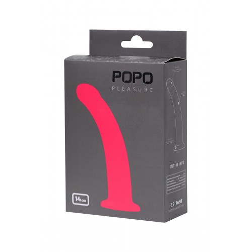 Анальный фаллоимитатор POPO Pleasure by TOYFA с изгибом S, силикон, розовый, 13 см