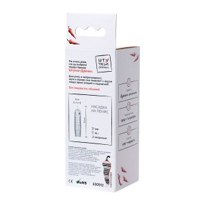 Насадка на пенис Штучки-Дрючки, TPR, прозрачный, 15,3см (иной угол)