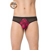 Трусы мужские с клетчатой вставской SoftLine Collection, чёрный, M/L