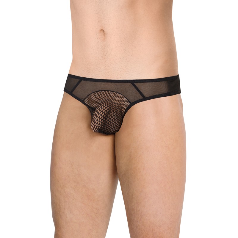 Трусы мужские со вставками из сетки SoftLine Collection, чёрные, XL