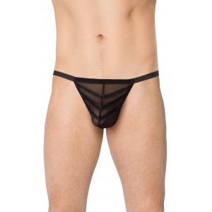 Стринги мужские с полосками SoftLine Collection, чёрный, OS