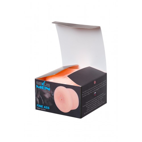 Насадка на помпу Sexus Men FINE ASS, TPE, телесный, 7,5 см