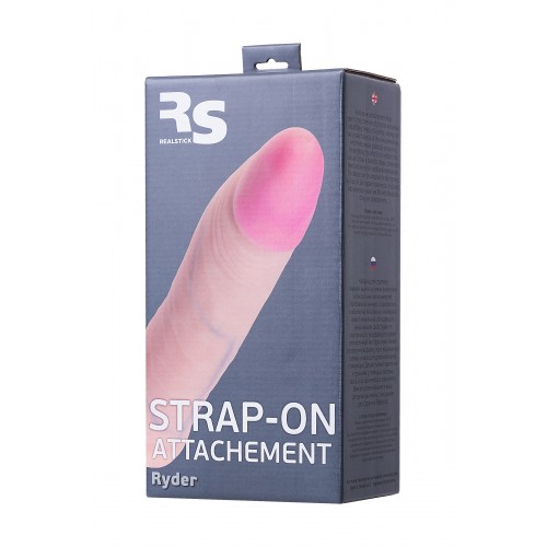 Насадка для страпона RealStick Strap-On by TOYFA Ryder, TPR, телесный, 17,9 см