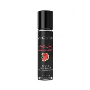 Лубрикант WICKED AQUA Watermelon, со вкусом освежающего арбуза, 30 мл Лубрикант WICKED AQUA Watermelon, со вкусом освежающего арбуза, 30 мл (иной угол)