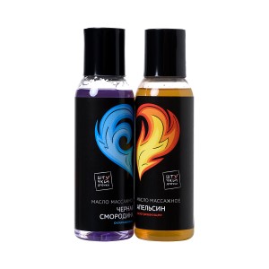 Массажное масло «Симфония любви» огонь и лед охлаждающее (смородина) (иной угол)