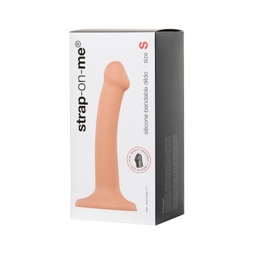 Ремневой нереалистичный страпон на присоске Strap-on-me, S, силикон, телесный, 17 см