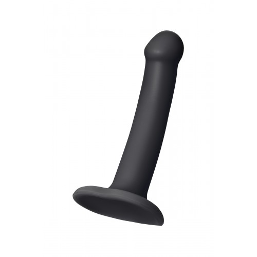 Ремневой нереалистичный страпон на присоске Strap-on-me, S, силикон, черный, 17 см
