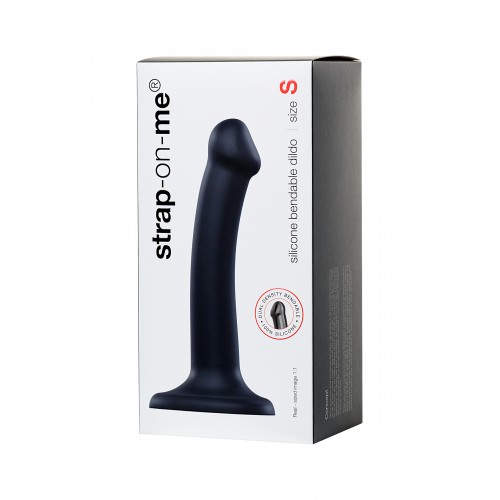 Ремневой нереалистичный страпон на присоске Strap-on-me, S, силикон, черный, 17 см