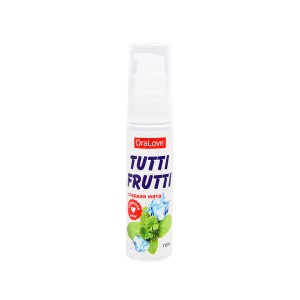 Съедобная гель-смазка TUTTI-FRUTTI для орального секса со вкусом сладкой мяты 30г Съедобная гель-смазка TUTTI-FRUTTI для орального секса со вкусом сладкой мяты 30г (иной угол)