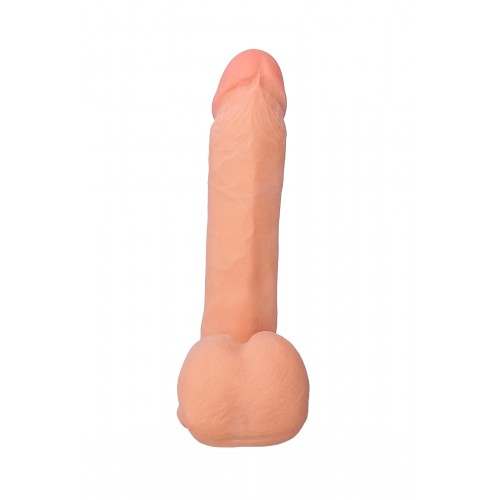Вибратор с пультом ДУ TOYFA RealStick Elite Vibro, TPR, телесный, 10 режимов вибрации, 20 см