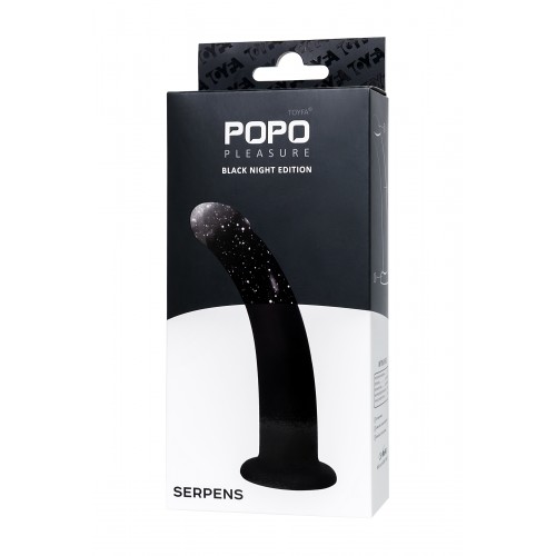 Анальный фаллоимитатор POPO Pleasure by TOYFA с изгибом S, силикон, черный, 13 см