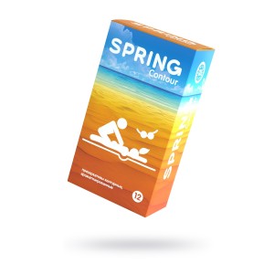 Презервативы Spring Contuor, классические, латекс, 17,5 см, 12 шт