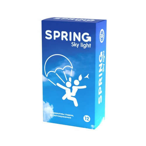 Презервативы Spring  Sky Light, классические, латекс, 17,5см, 12 шт
