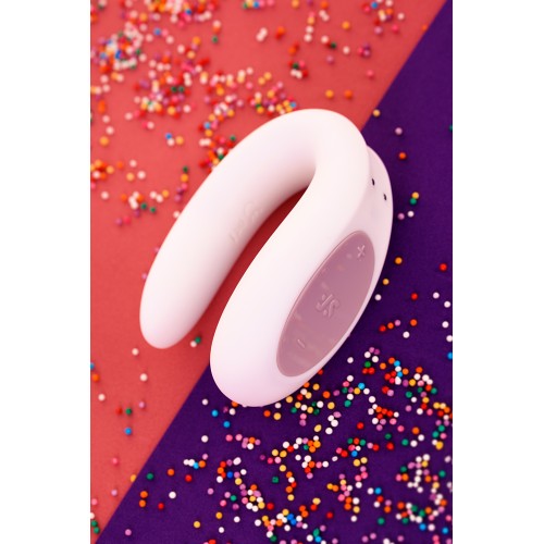 Многофункциональный стимулятор для пар Satisfyer Partner Double Joy, Силикон, Белый, 18 см