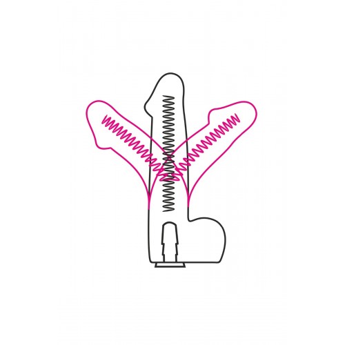 Фаллоимитатор неоскин на присоске FLEX & FIX SISTEM Lovetoy,TPR, телесный, 21 см